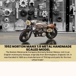 AJ120 1952 Norton Manx 1:8 Metal Handmade Scaled Model 